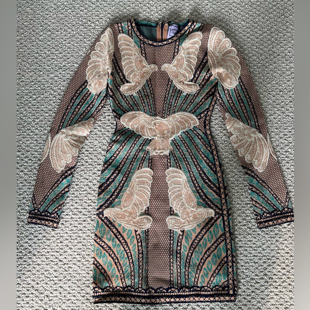 Hervé Leger Fall Runway ZOE jacquard knit dress.